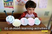 scissor cutting activity – hungry caterpillar