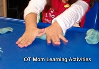 kindergarten hand exercises – playdough rolling