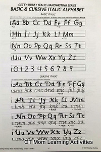 Getty Dubay sample of alphabet and joins