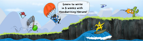 learn letter formation and handwriting skills in 5 weeks with handwriting heroes!