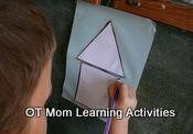 trace around shapes to build VMI skills