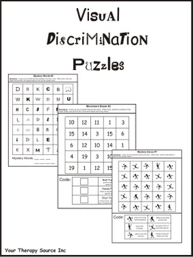 printable visual discrimination puzzle worksheets