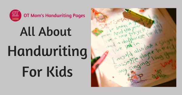 All About Handwriting For Kids