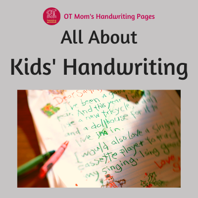 Loads of information and tips to help with kids handwriting