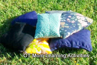 home made bean bags from scrap material