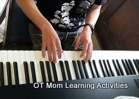 bilateral fine motor skills - playing keyboard piano