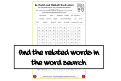 find related words in this Christian Christmas Word search