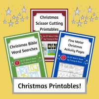 Packs of Christmas printables to develop kids fine motor and figure-ground perception skills!
