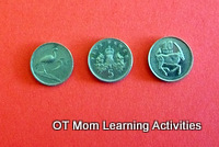 coin collecting for visual discrimination skills