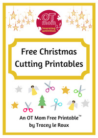 free printable Christmas scissor cutting activities