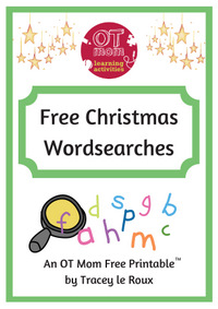free Christmas word search printables