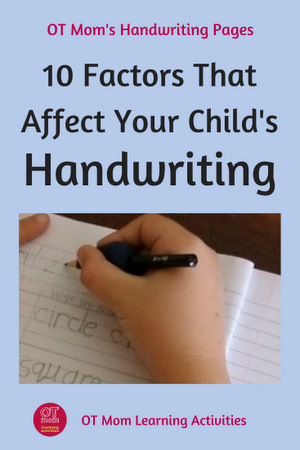 Pin this page: All the factors and skills that can affect a child's handwriting ability