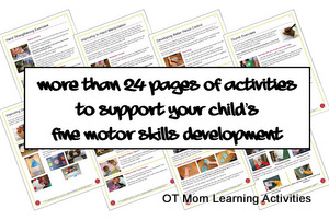 more than 24 pages of photographed activities and instructions to support your child's fine motor development!