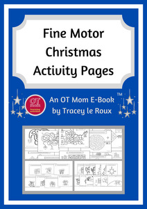 Printable Christmas activity pages for fine motor practice and for Sunday School