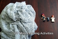 a lightweight scarf and small lego figures can be used as a finger exercise a lightweight scarf and small lego figures can be used as a finger exercise