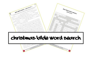 free Christmas Bible word search