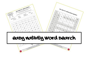 easy nativity word search