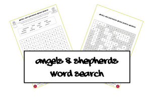 free Christmas angels and shepherds word search