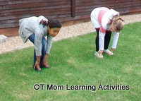 Doing the "Heads, shoulders, knees and toes" song can be a good vestibular activity to do in the classroom for a gross motor break!