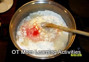 How to make homemade playdough - step 1a