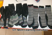 matching socks preschool activity