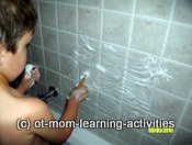 shaving cream letter formation activity