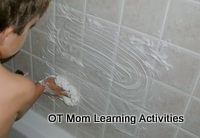 shaving cream letter formation activity