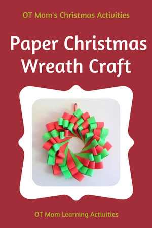 Pin this page: paper Christmas wreath craft for kids