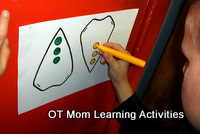 using finger movements to color small circles