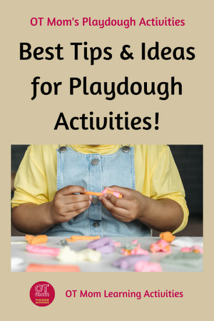 tips and ideas for playdough activities to build skills