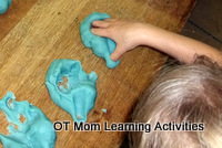 use playdough to help strengthen your child's hands