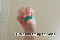 fine motor activity with playdough