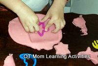 using cookie cutters with playdough - playdough activities for toddlers and preschoolers