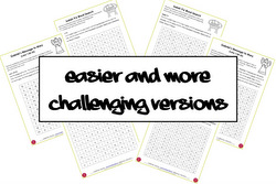 choose the challenge level of your word search