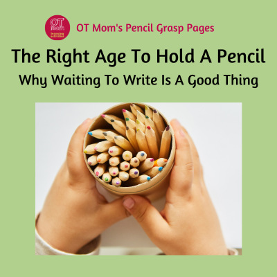 the right age to hold a pencil to write