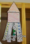 Use a square and a triangle and lots of lines to make a rocket Use a square and a triangle and lots of lines to make a rocket