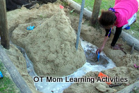 tactile activities - outdoor play in sandpit