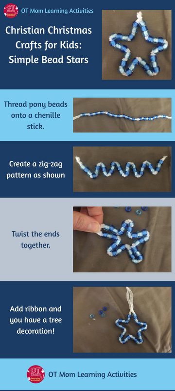 simple bead star Christmas craft - ideal for preschool simple bead star Christmas craft - ideal for preschool