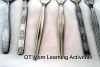 preschool sorting activity for visual discrimination skills - sort cutlery according to pattern