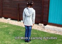 starting position for jumping jacks - a good gross motor activity for the classroom