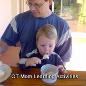 helping a child to eat