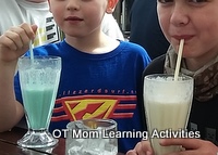 sucking a thick milkshake through a straw is a good oral motor exercise