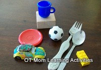 tactile perception game with household objects