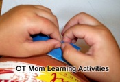tearing paper helps to develop fine motor skills