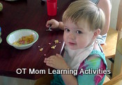 toddler enjoying food