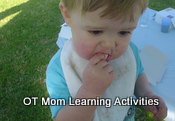toddler eating food