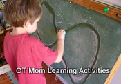 tracing simple shapes is a good pre-writing skill