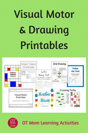 One Hole Punch: A Visual Motor Printable Activity Pages – School