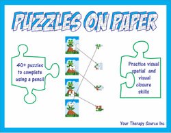 Printable puzzles to work on visual perception skills