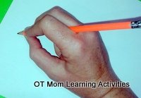 Adapted tripod (D'Nealian) pencil grip